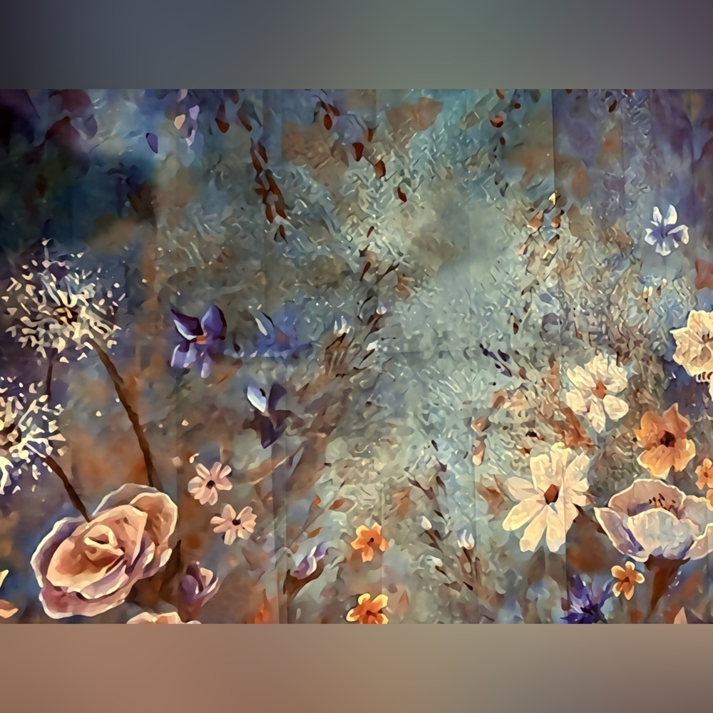 5’ x 7’ HUGE WALL FABRIC LIVE SHOW BACKDROP PICTURE PROPS FLORAL BUTTERFLY NEW
